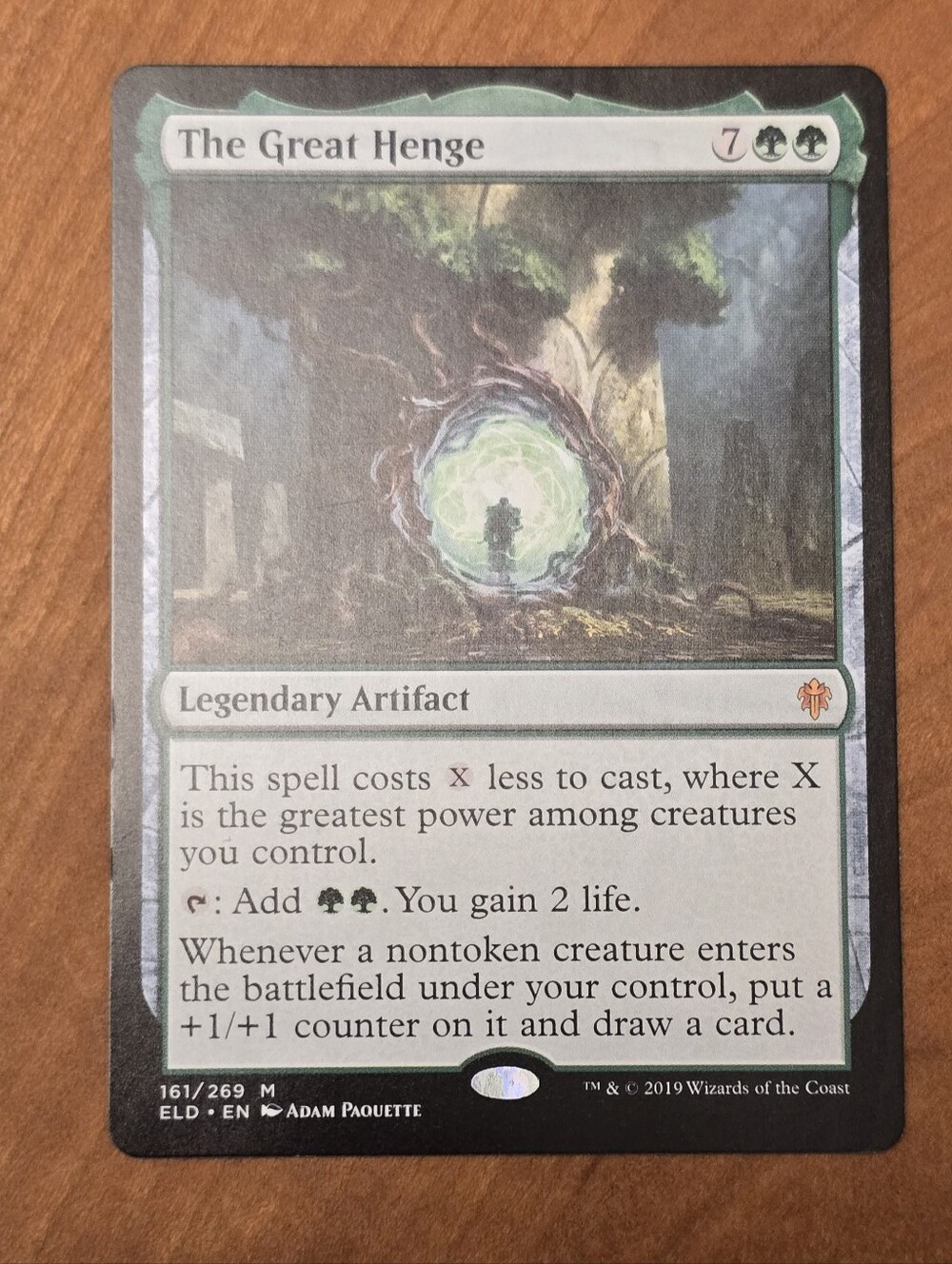 Magic: The Great Henge - Green Legendary Artifact Card